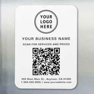 Imán Código QR del logotipo empresarial promocional