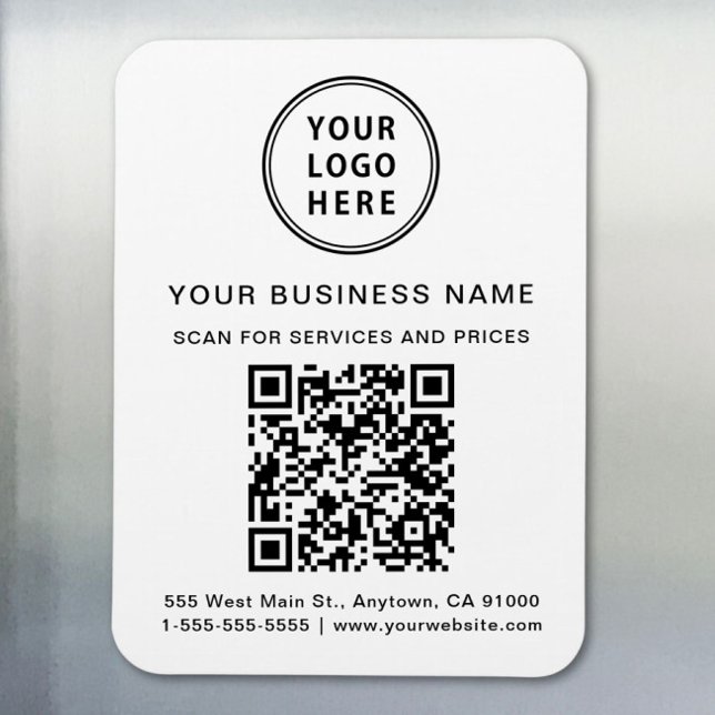 Imán Código QR del logotipo empresarial promocional (Subido por el creador)