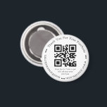 Imán código qr elegante simple gracias a la empresa<br><div class="desc">imán de código qr simple elegante gracias a negocios</div>