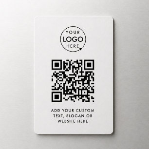 Imán Código QR   Logotipo Empresarial Profesional Simpl