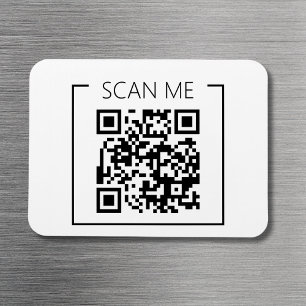 Imán Código QR Minimalista Escanear Me Negocio