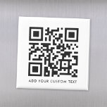 Imán Código QR Minimalista Limpiar Personalizado blanco<br><div class="desc">Una plantilla de imán de código QR blanco y simple personalizado en un estilo minimalista moderno que se puede actualizar fácilmente con tu código QR y texto personalizado,  por ejemplo,  escanearme a...  #QRcode #imnet #business</div>