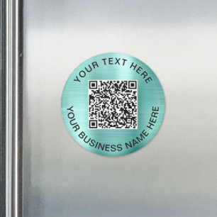 Imán Código QR Mint Green promocional