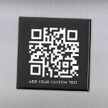 Imán Código QR | Moderno texto Personalizado negro míni<br><div class="desc">Una sencilla plantilla de imán de código QR negro personalizado en un estilo minimalista moderno que se puede actualizar fácilmente con tu código QR y texto personalizado,  por ejemplo,  escanearme a...  #QRcode #imnet #business</div>