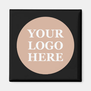 Imán Código QR negro elegante y elegante