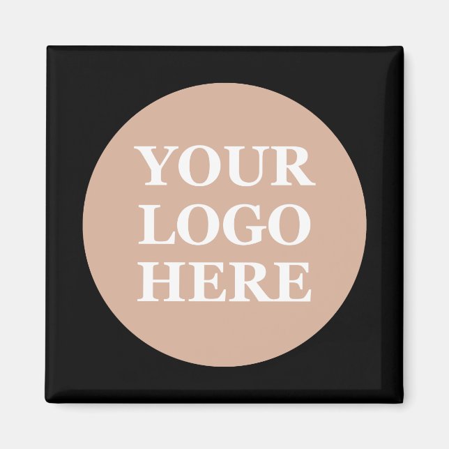 Imán Código QR negro elegante y elegante (Frente)