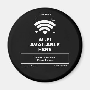 Imán Código Qr Nombre de negocio Detalles mínimos de wi