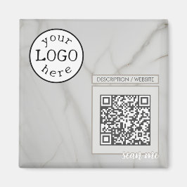 Imán Código QR para empresas / evento Elegante Mármol B