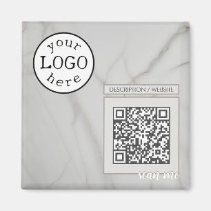 Imán Código QR para empresas / evento Elegante Mármol B