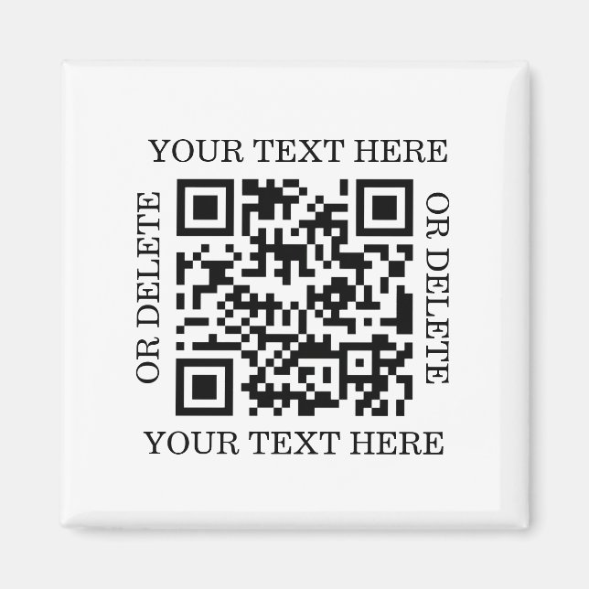 Imán Código QR Personalizado Para Escanear (Frente)