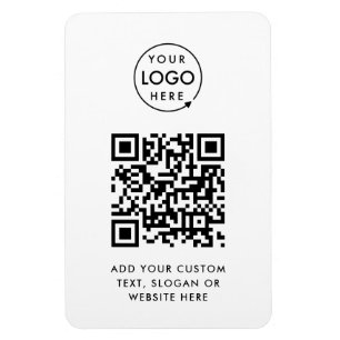 Imán Código QR   Profesional con logotipo profesional B