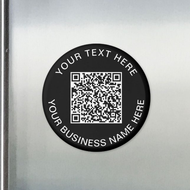 Imán Código QR Promocional Negro (QR Code Promotional Black Magnet)