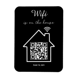 Imán Código QR WiFi minimalista moderno flexible foto