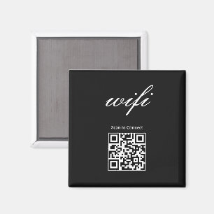 Imán    Código Qr Wifi Moderno 