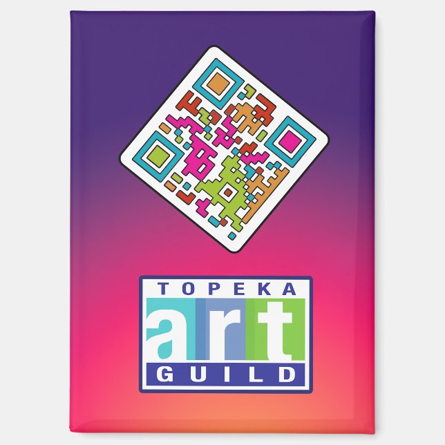 Imán Código QR y Guild de Arte de Topeka (Anverso)