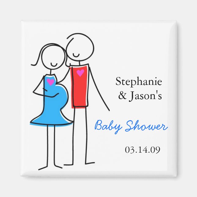 Imán Coed Baby Shower Magnet, Boy (Frente)