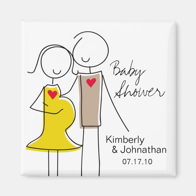 Imán Coed Baby Shower Magnet Favors (Frente)