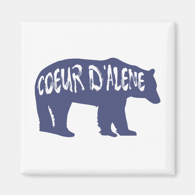Imán Coeur d'Alene Idaho Bear (Frente)