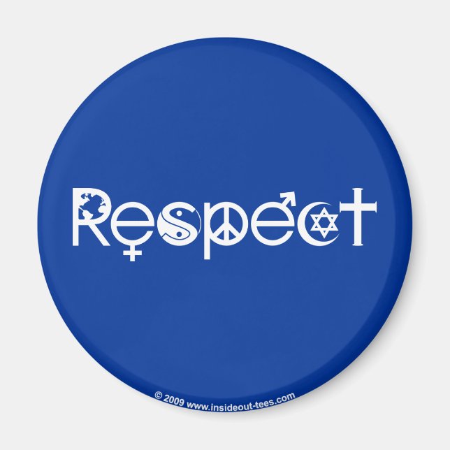 Imán Coexistir con Respeto - Paz Amabilidad y Toleranci (Frente)