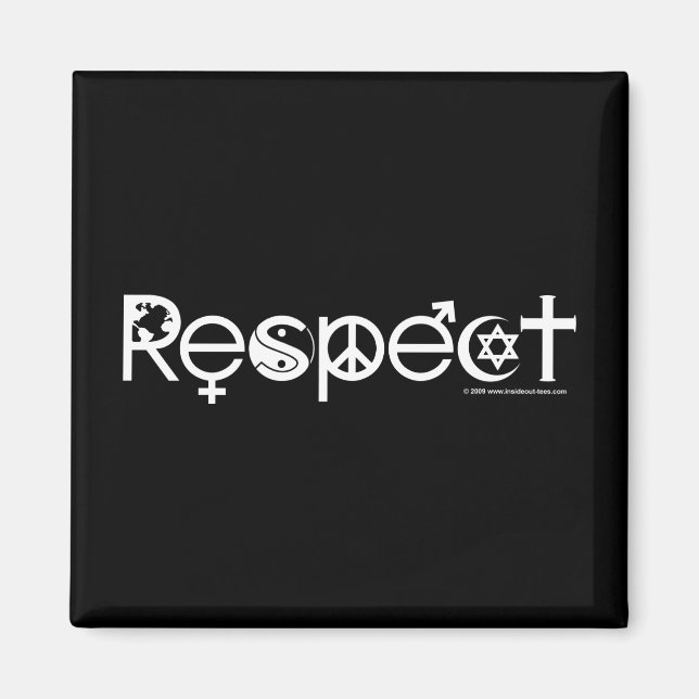 Imán Coexistir con Respeto - Paz Amabilidad y Toleranci (Frente)