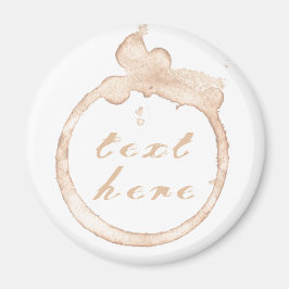 Imán Coffe taza mancha marrón y blanco