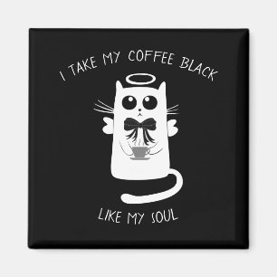 Imán Coffee Angel Cat
