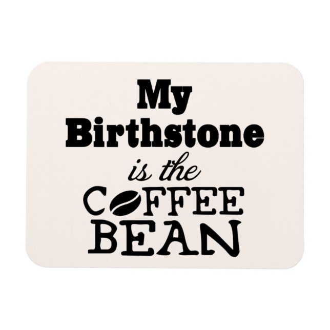 Imán Coffee Bean Birthstone (Horizontal)