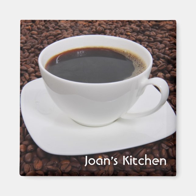 Imán Coffee Bean Mug Magnet (Frente)