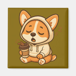Imán Coffee Corgi Magnets | Decoración De Cocina Cuidad