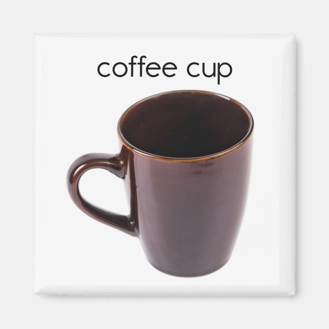 Imán Coffee Cup Refrigerator Magnet (Frente)