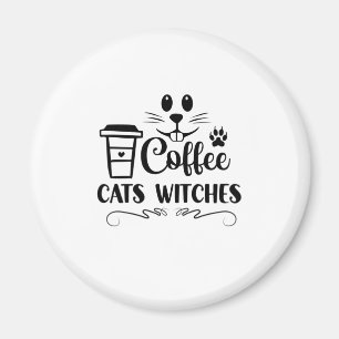 Imán Coffee de Halloween Cats Witts Cumpleaños