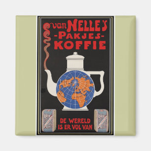Imán Coffee de Van Nelle - publicidad del vintage