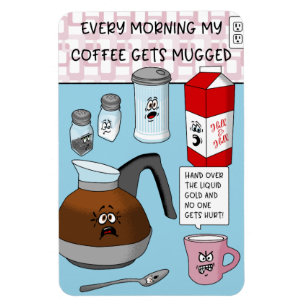 Imán Coffee Pun Personalizado divertido