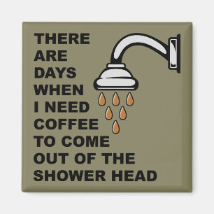 Imán Coffee Shower Head Funny Fridge Magnet