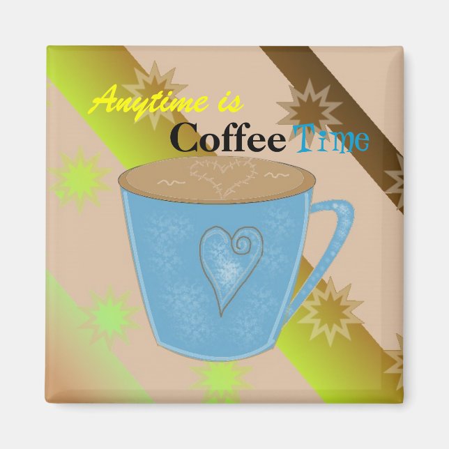 Imán Coffee Time Spells Happiness (Frente)
