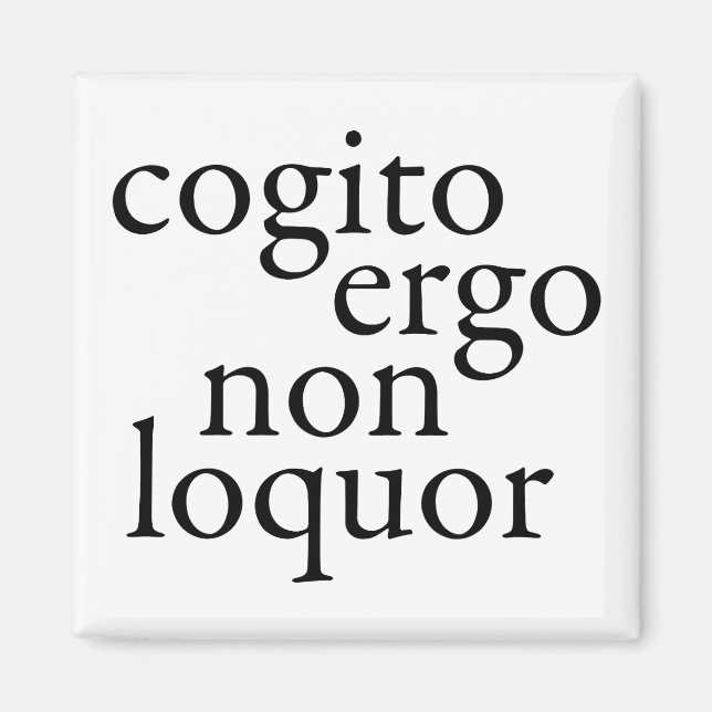Imán Cogito Ergo Non Loquor (Frente)