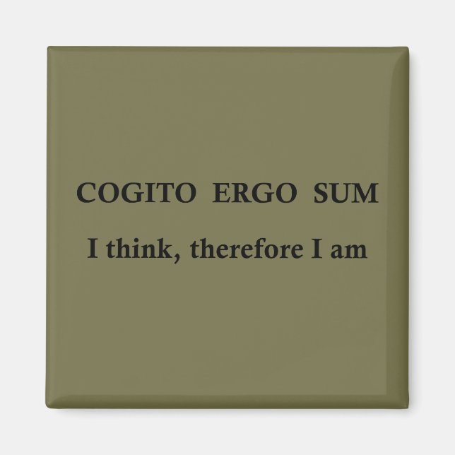 Imán Cogito ergo sum (Frente)