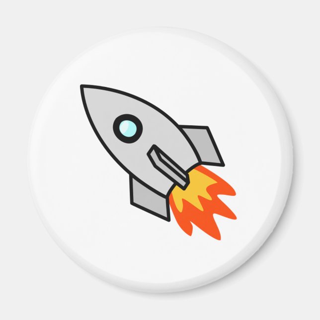 Imán Cohete espacial personalizado (Frente)