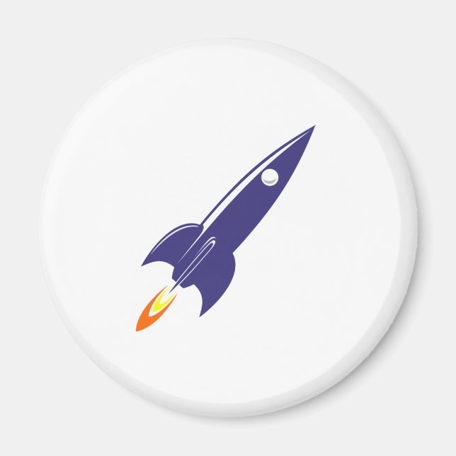 Imán Cohete espacial personalizado (Frente)