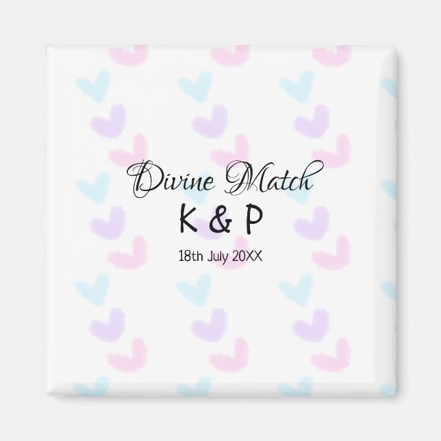 Imán Coincidencia divina agregar nombre de pareja letra (Frente)