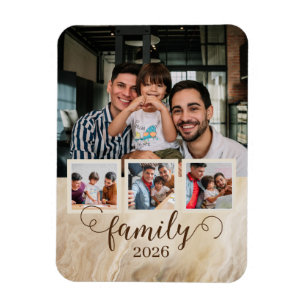 Imán Colage de fotos de familia 4 