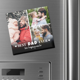 Imán Colage de Fotos Personalizado Mejor Papá Padre