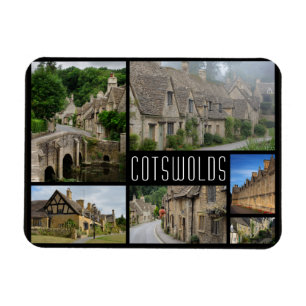 Imán Colage de pueblos de Cotswolds foto de viaje