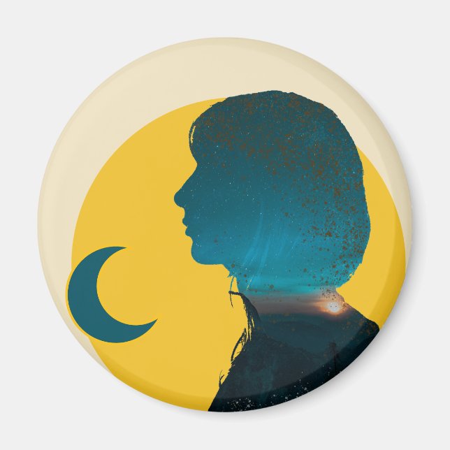 Imán Colagem Dramática, Emocional e Intensa Laranja (Frente)