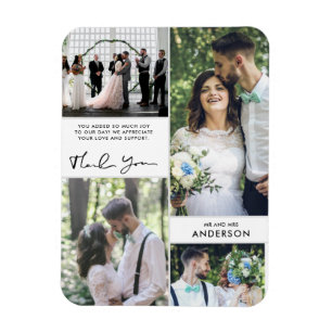 Imán Colaje de fotos de agradecimiento de boda
