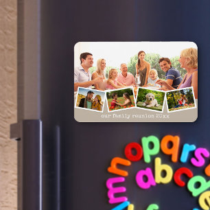 Imán Colaje de Fotos Familiares Tira de Fotos en Zigzag