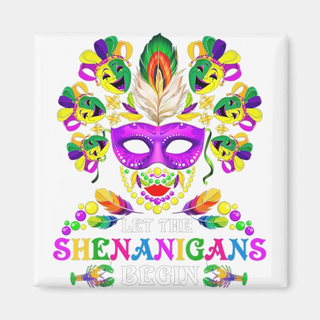 Imán Colas Máscara De Bling Dejar Que Los Shenanigans E (Frente)