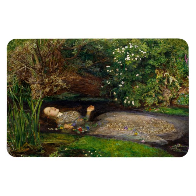 Imán Colección de arte de Fridge Millais Ophelia CC0541 (Horizontal)
