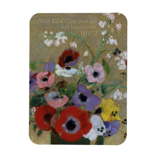 Imán Colección de arte Fridge Odilon Redon Flowers CC05 (Vertical)