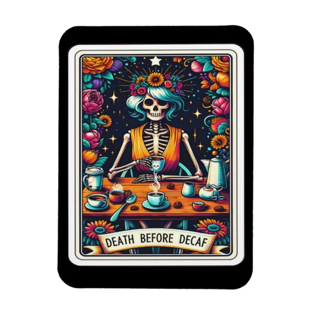 Imán Colección de Cartas de Tarot Muerte Antes que Desc (Vertical)